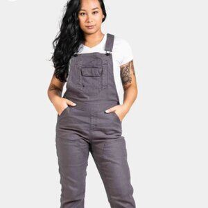 Dovetail Freshley Overalls, Grey Canvas, Size 8/32
